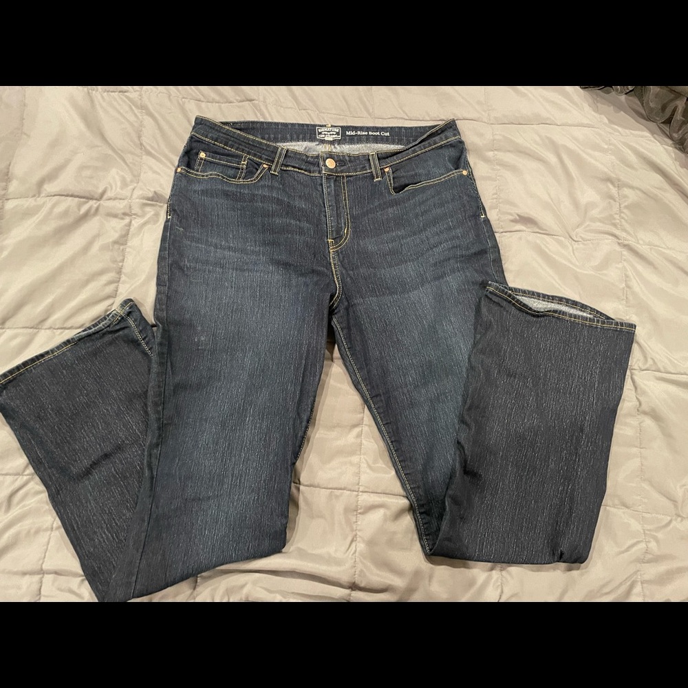 Dark blue jeans